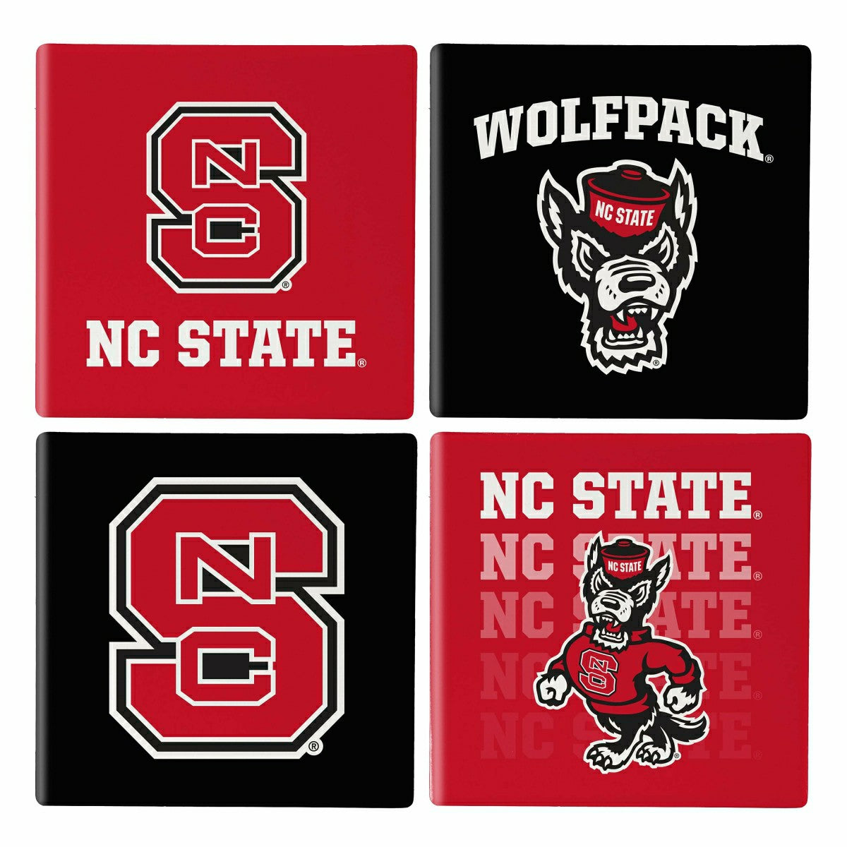 North Carolina State University Coasters and Caddy Set