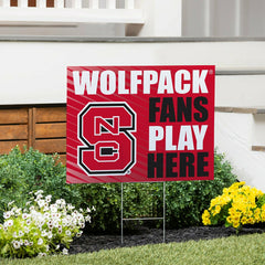 North Carolina State University Coroplast Yard Sign "Fans Play Here"