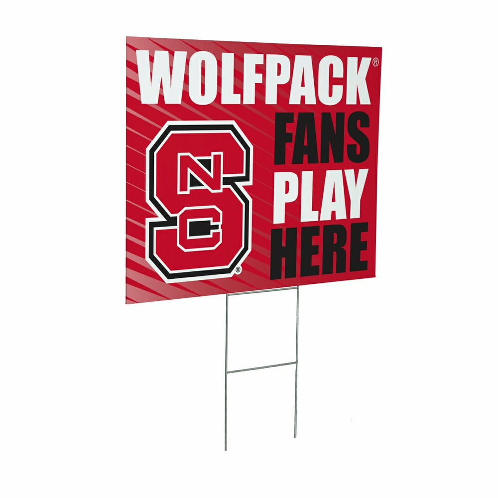 North Carolina State University Coroplast Yard Sign "Fans Play Here"