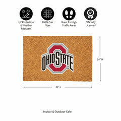 Ohio State University Large Full Color Coir Mat, 36"x24"
