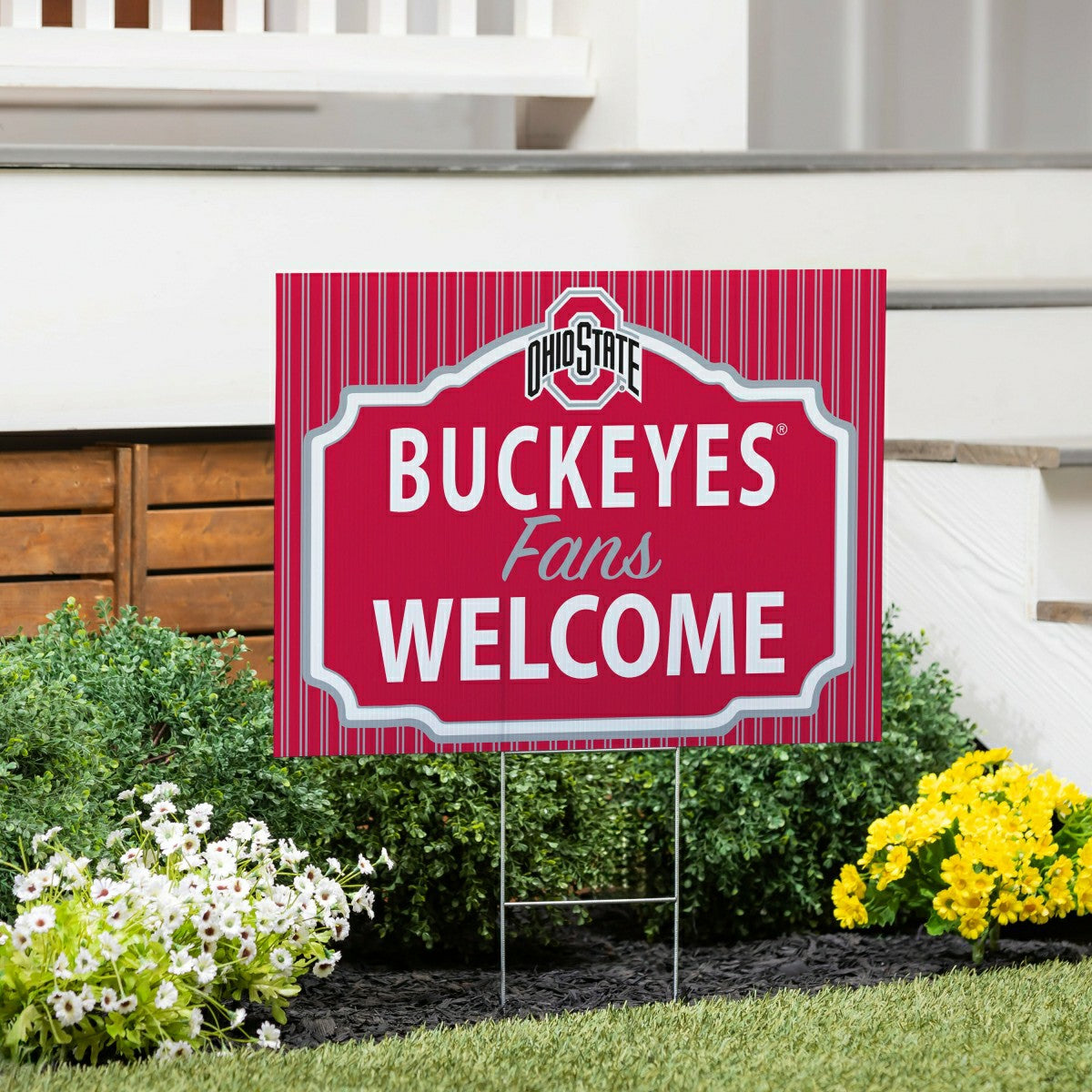 Ohio State University Coroplast Yard Sign, "Fans Welcome"