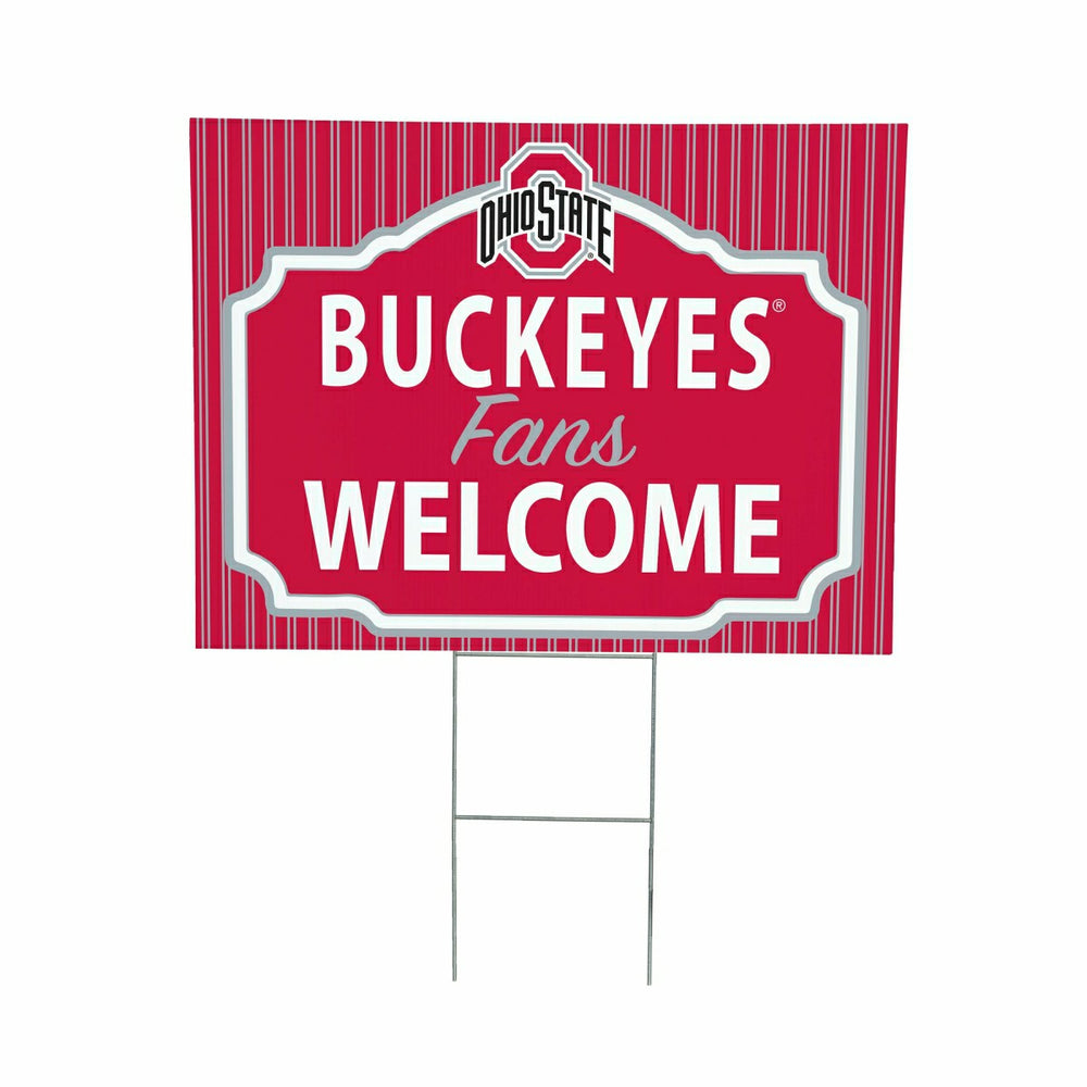 Ohio State University Coroplast Yard Sign, "Fans Welcome"