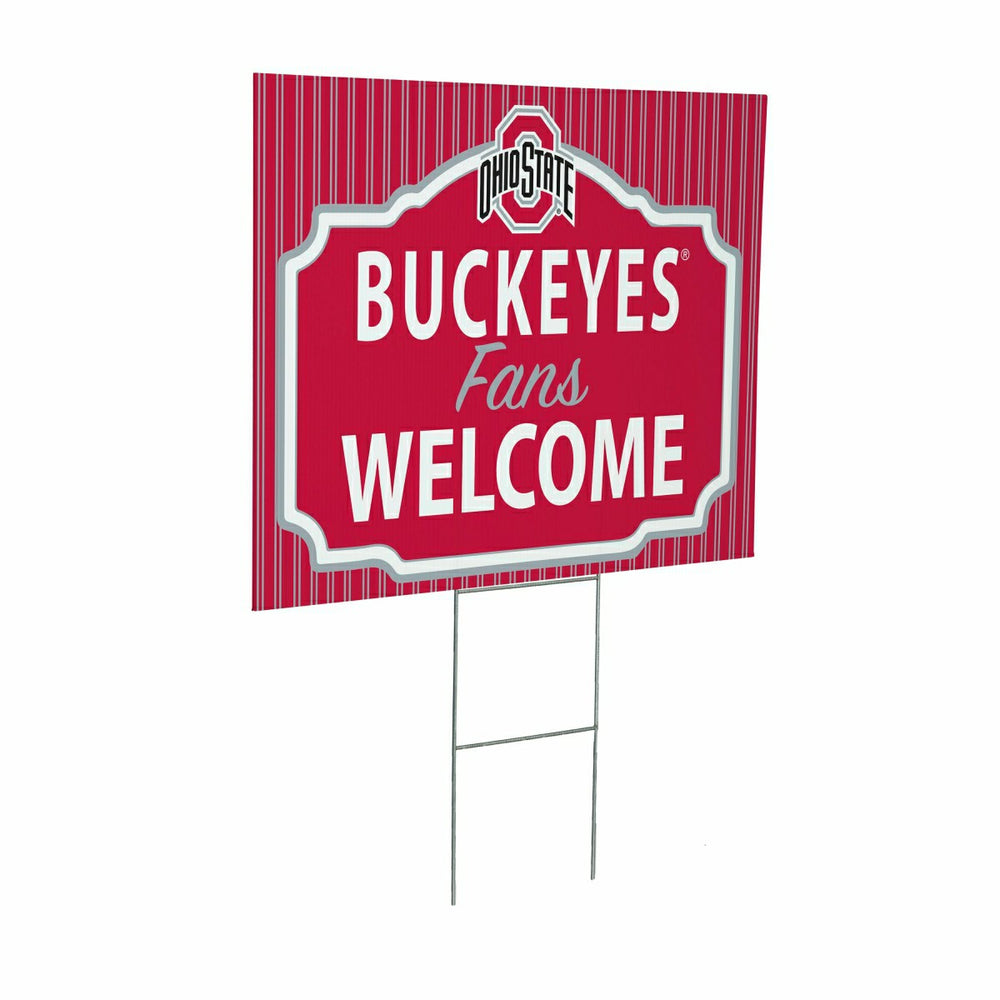 Ohio State University Coroplast Yard Sign, "Fans Welcome"