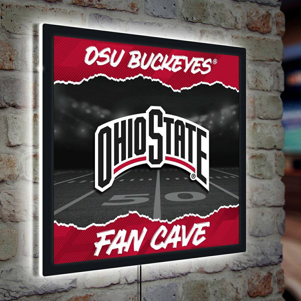 Ohio State University 23"H x 23"L LED Wall Decor, Edgelite, Square