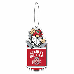 Ohio State University Gift Tag Ornament, Gnome Fan