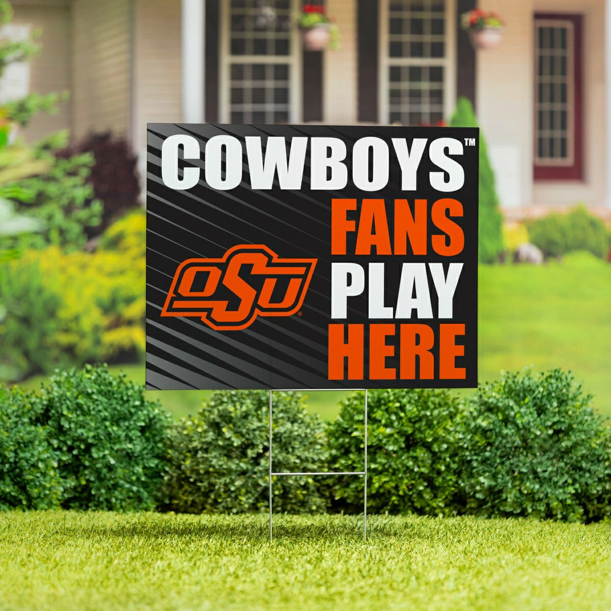 Oklahoma State University Coroplast Yard Sign "Fans Play Here"