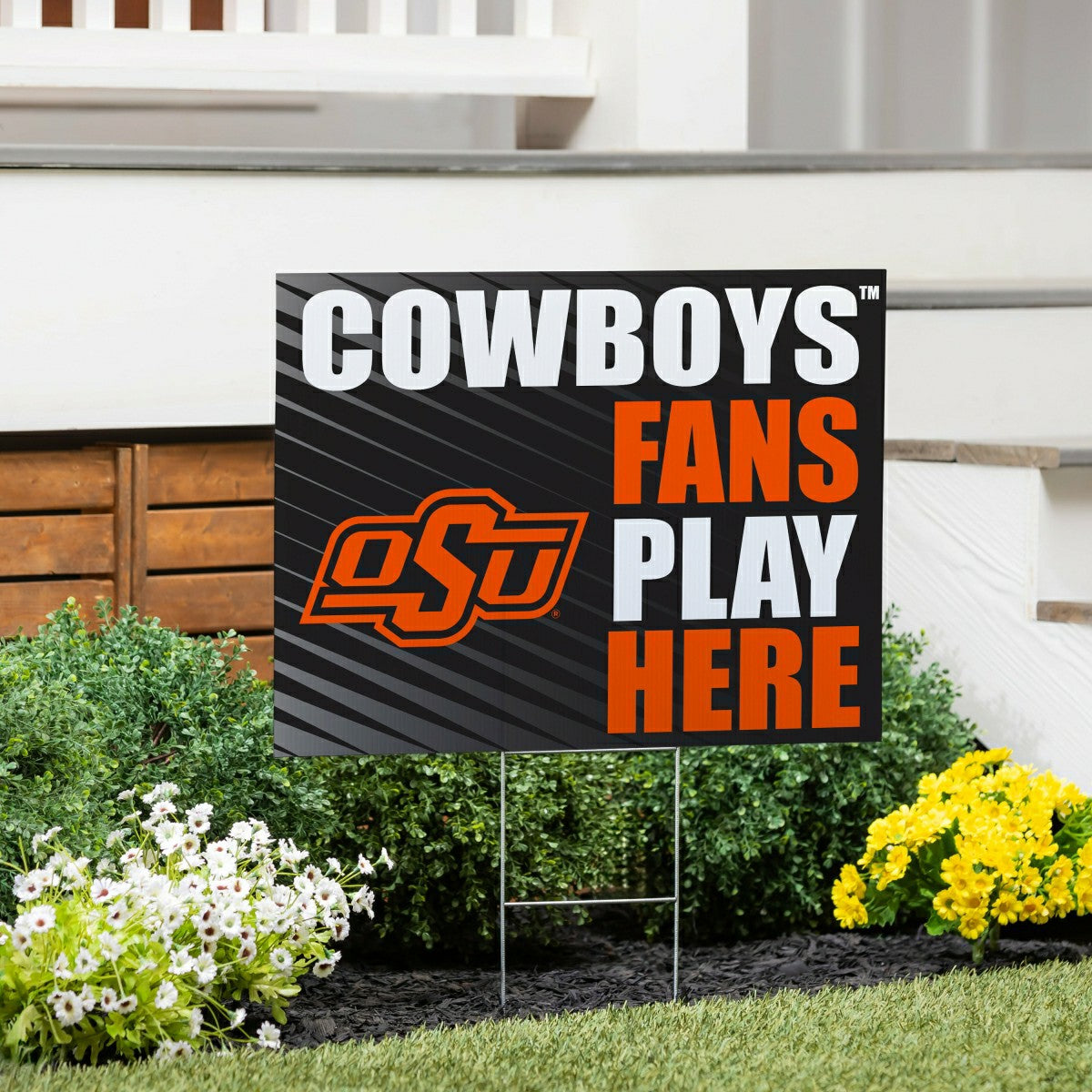Oklahoma State University Coroplast Yard Sign "Fans Play Here"