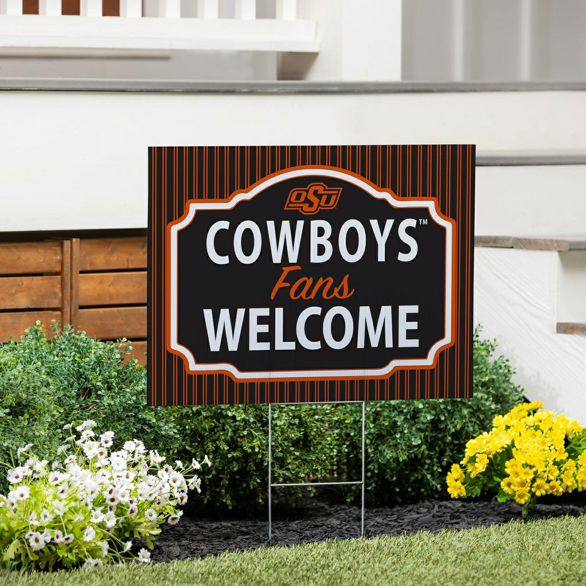 Oklahoma State University Coroplast Yard Sign, "Fans Welcome"