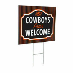 Oklahoma State University Coroplast Yard Sign, "Fans Welcome"