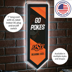 LED Wall Decor, Pennant, Oklahoma State University