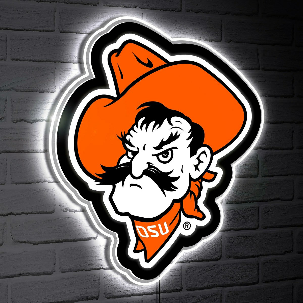 LED Wall Decor, Glazelite, College Mascot, Oklahoma State University