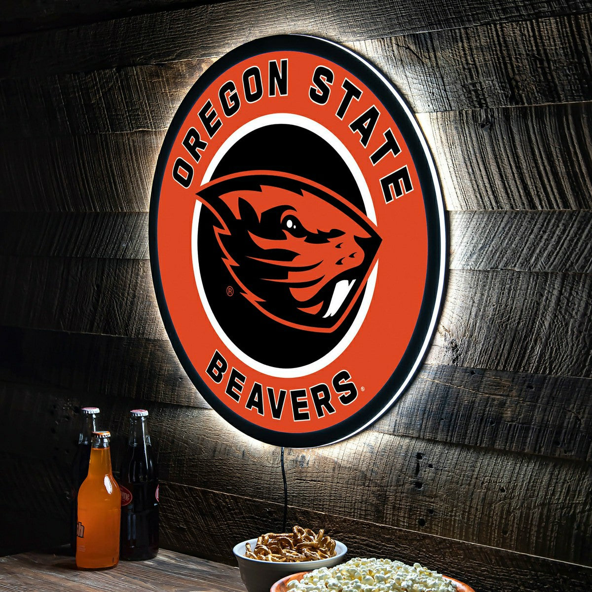 LED Wall Decor, Round, Oregon State University