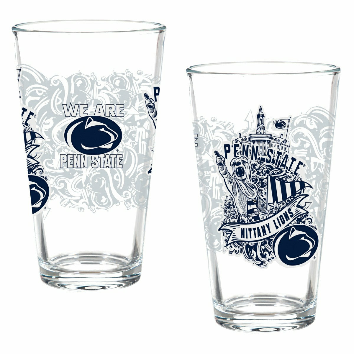 Penn State 16oz Glass pint, Set of 2