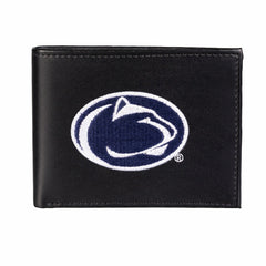 Penn State Black Bi-Fold Embroidered Wallet w/ RFID Blocking