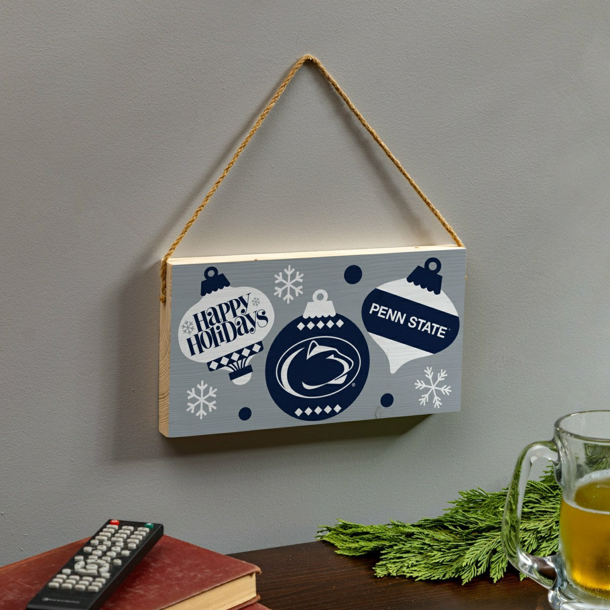 Penn State Holiday Wood Wall Sign, 6x11