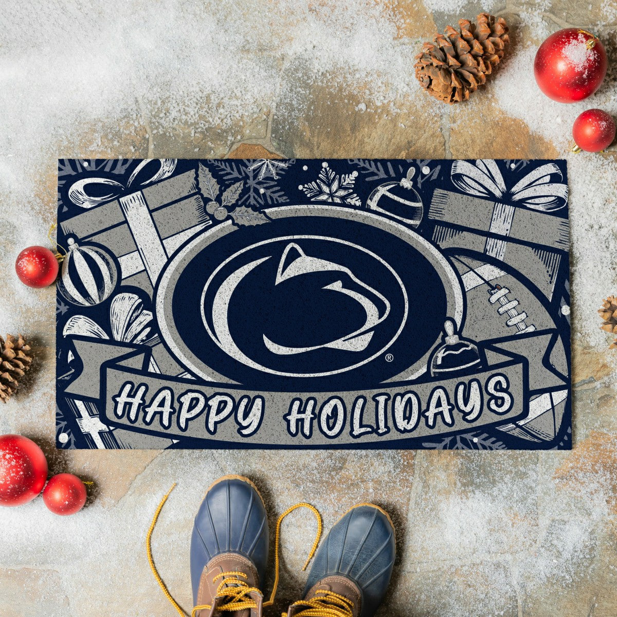 Penn State Holiday PVC Mat, 28"x16"