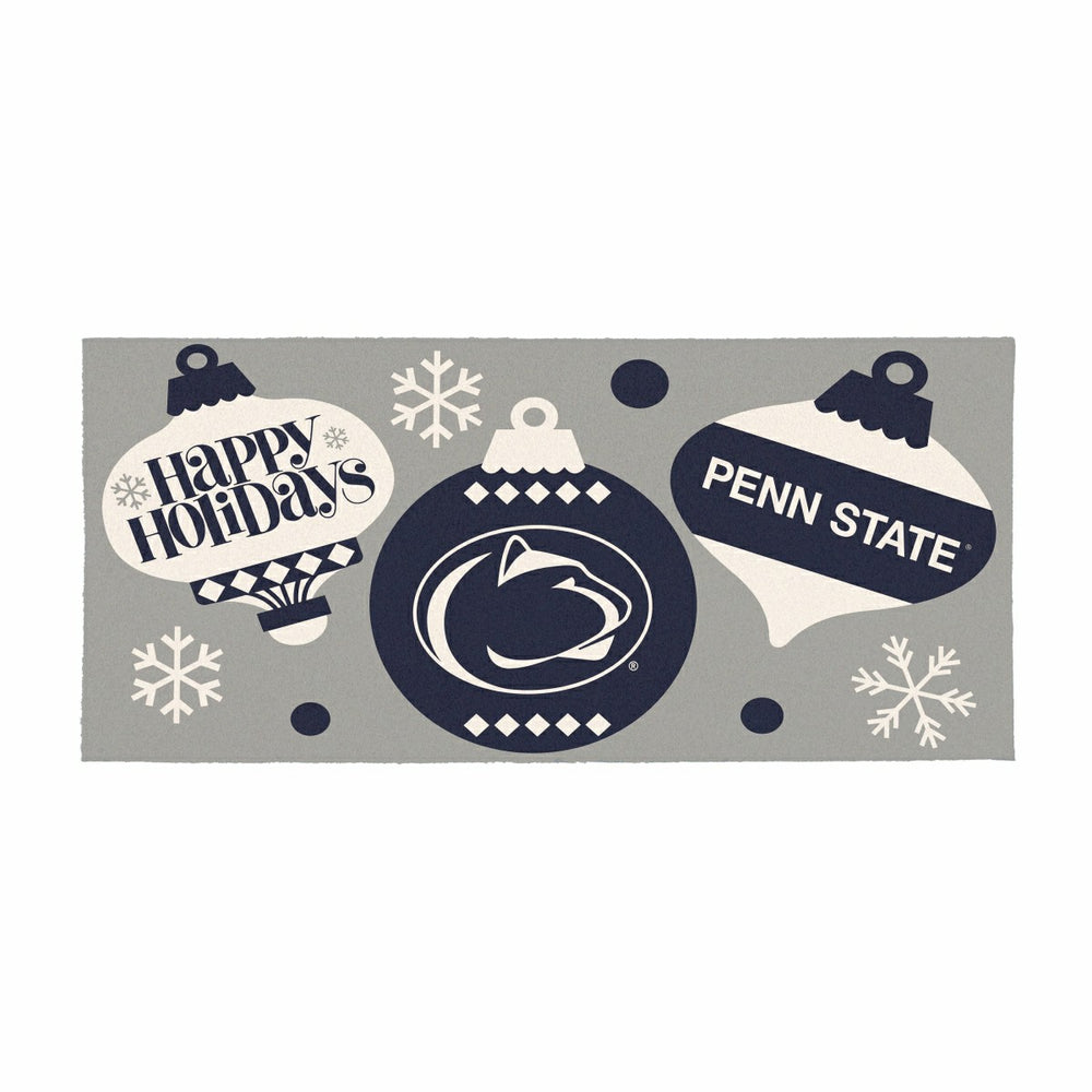 Penn State Holiday Flocked Coir Sassafras Switch Mat, 22"x10"