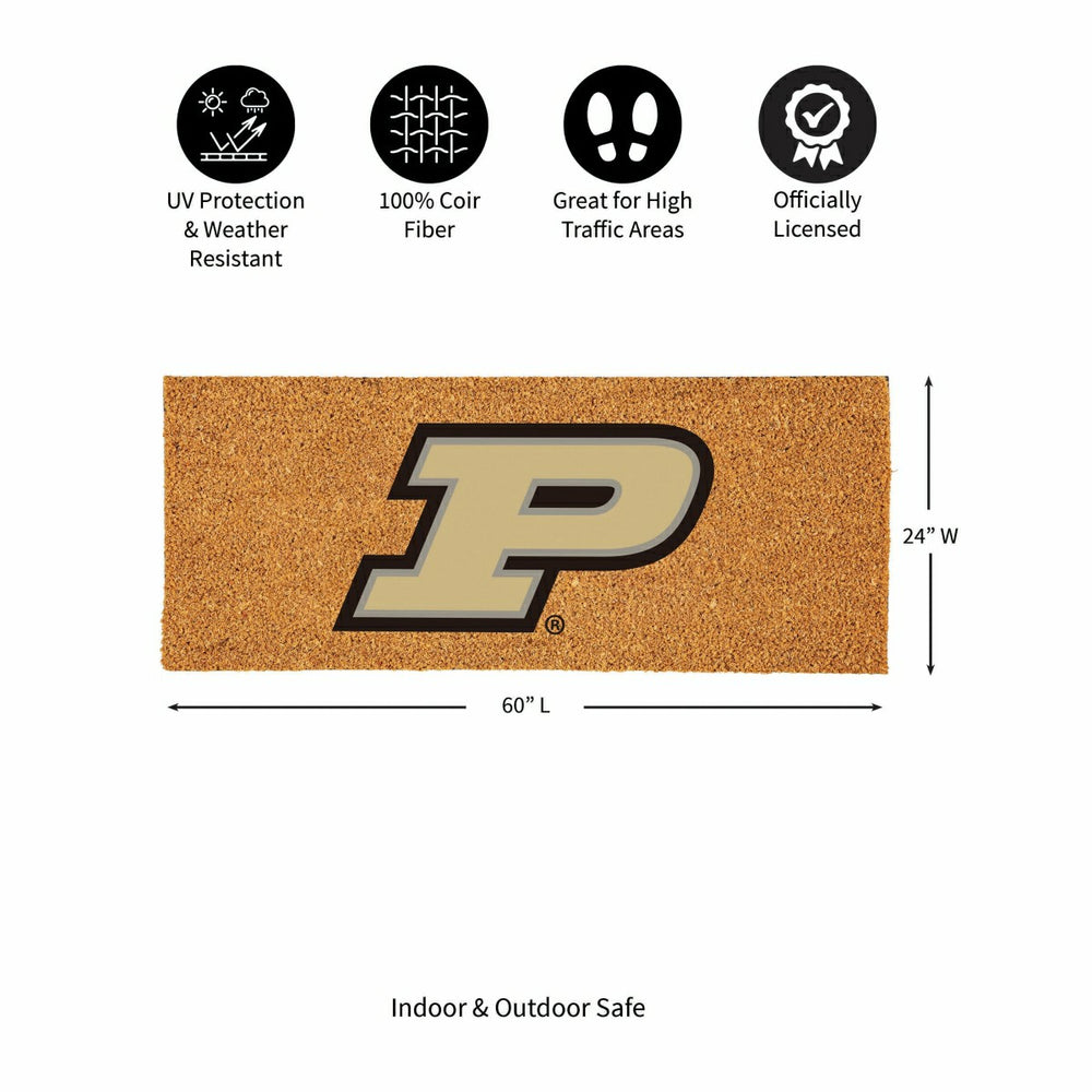 Purdue University Extra Large Full Color Coir Mat, 60"x24"