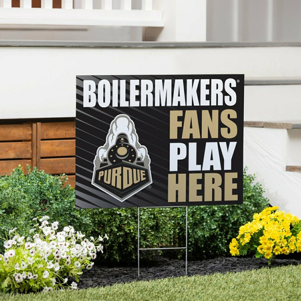 Purdue University Coroplast Yard Sign "Fans Play Here"