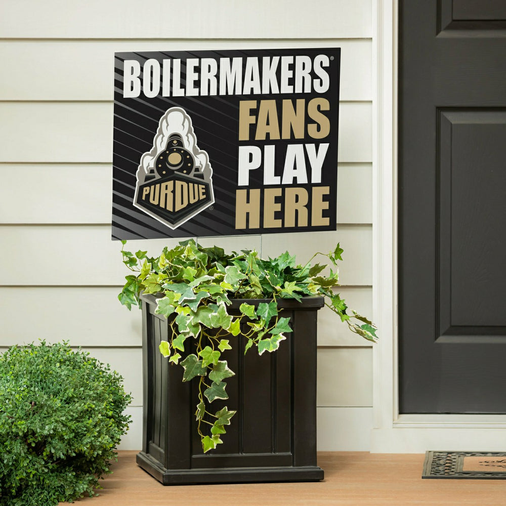 Purdue University Coroplast Yard Sign "Fans Play Here"
