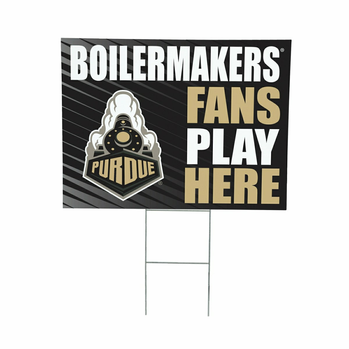 Purdue University Coroplast Yard Sign "Fans Play Here"