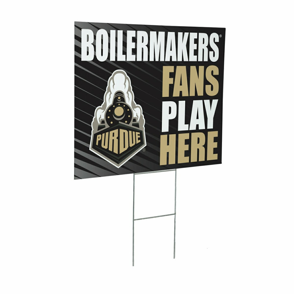 Purdue University Coroplast Yard Sign "Fans Play Here"