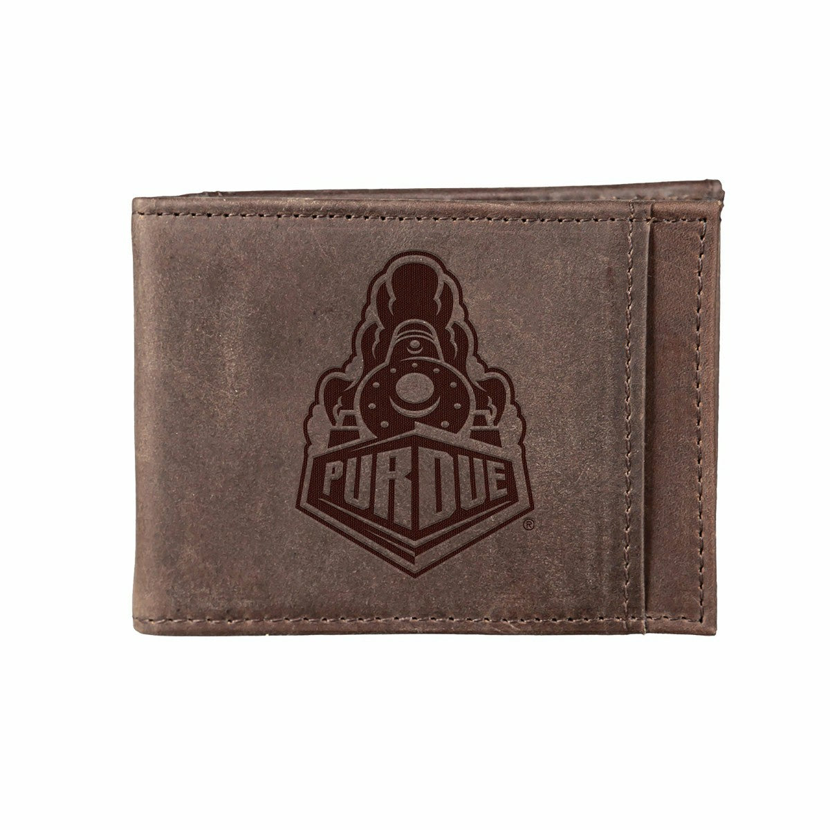 Front Pocket Wallet w/ RFID Blocking, Purdue University, Brown