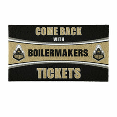 28" x 16" PVC Trapper Mat, Come Back with Tickets, Purdue University
