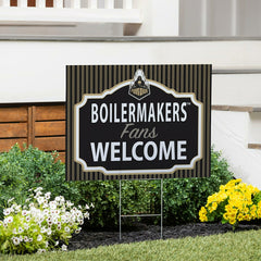Purdue University Coroplast Yard Sign, "Fans Welcome"