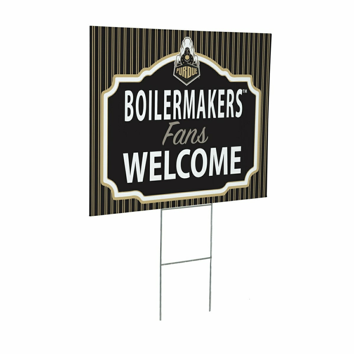Purdue University Coroplast Yard Sign, "Fans Welcome"