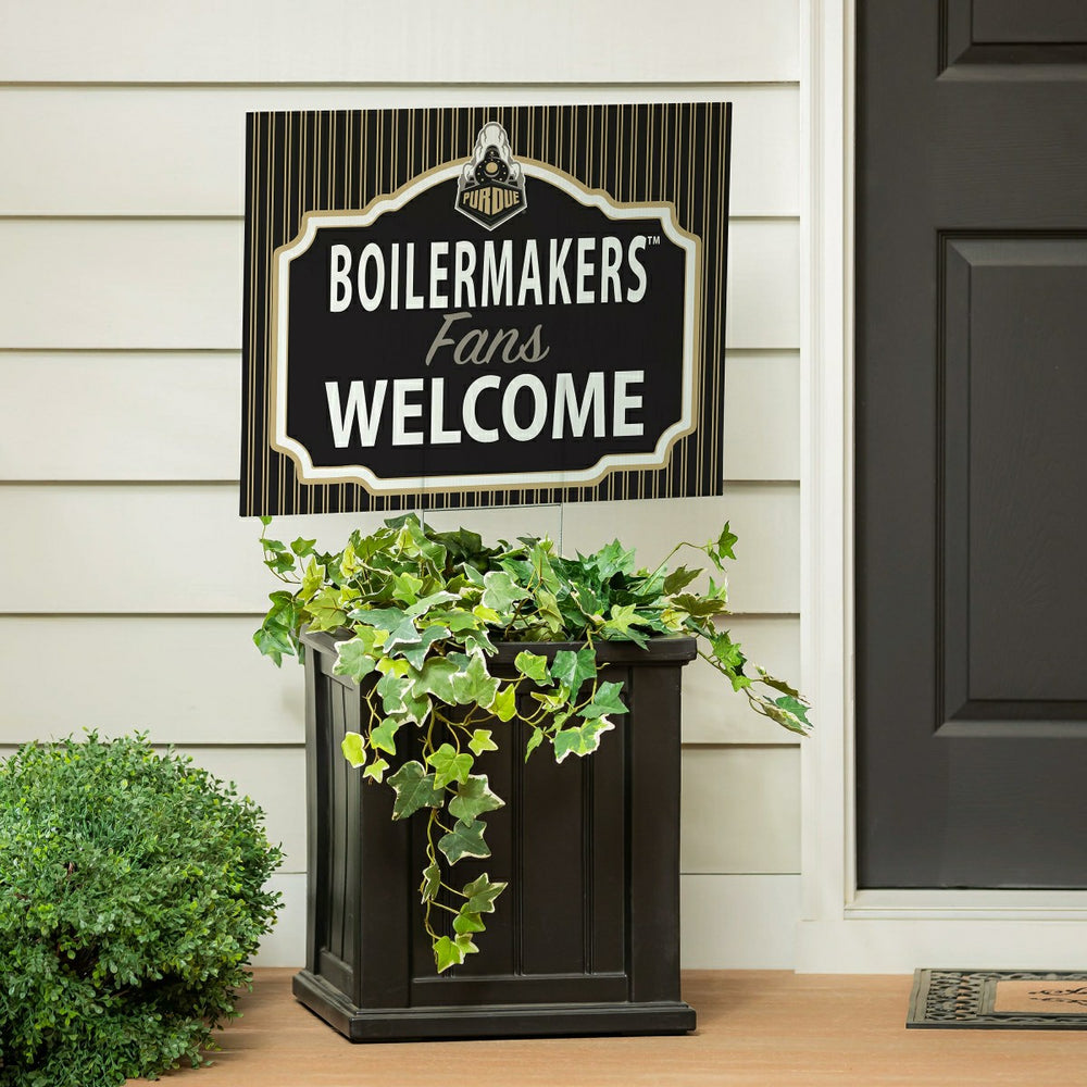 Purdue University Coroplast Yard Sign, "Fans Welcome"