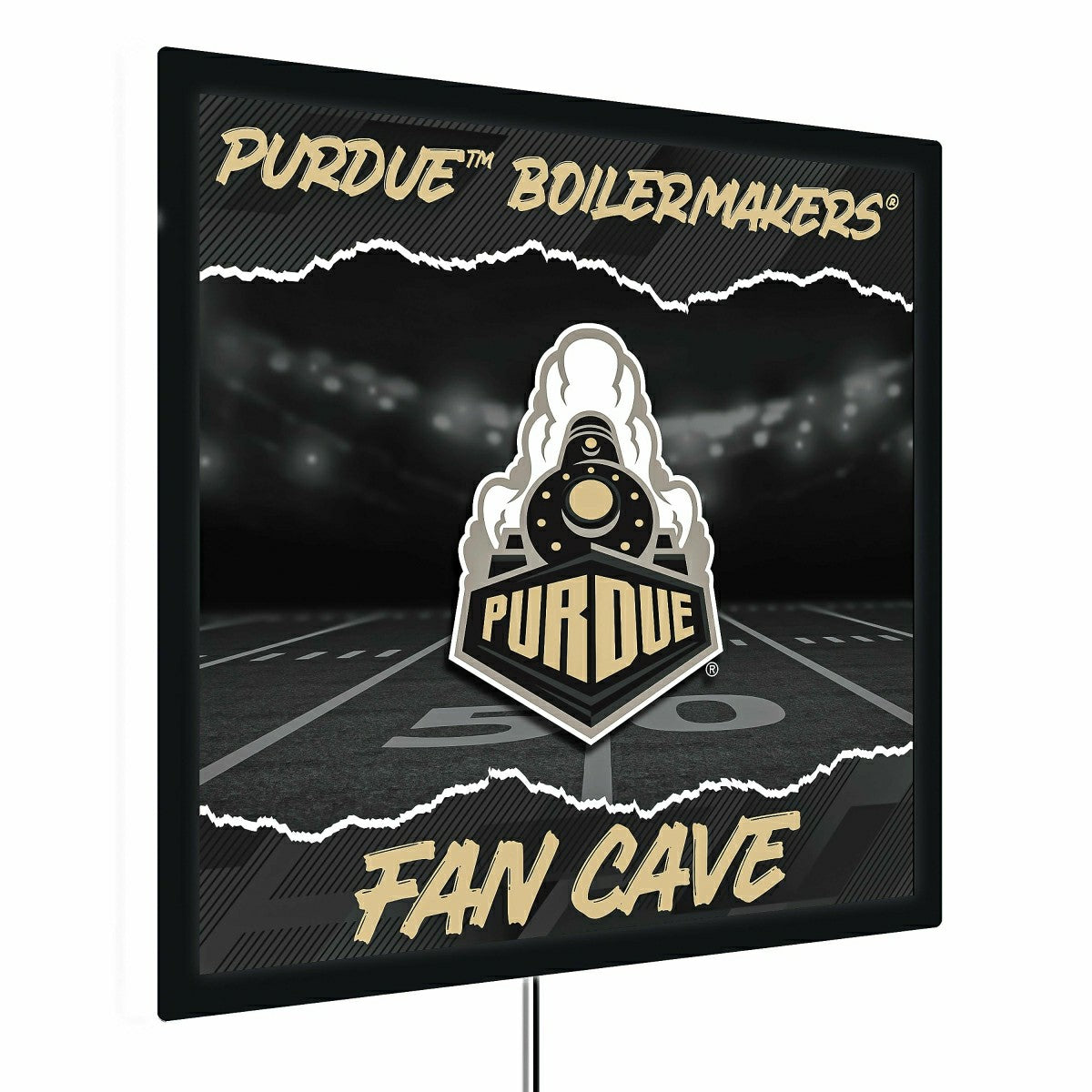 Purdue University 23"H x 23"L LED Wall Decor, Edgelite, Square