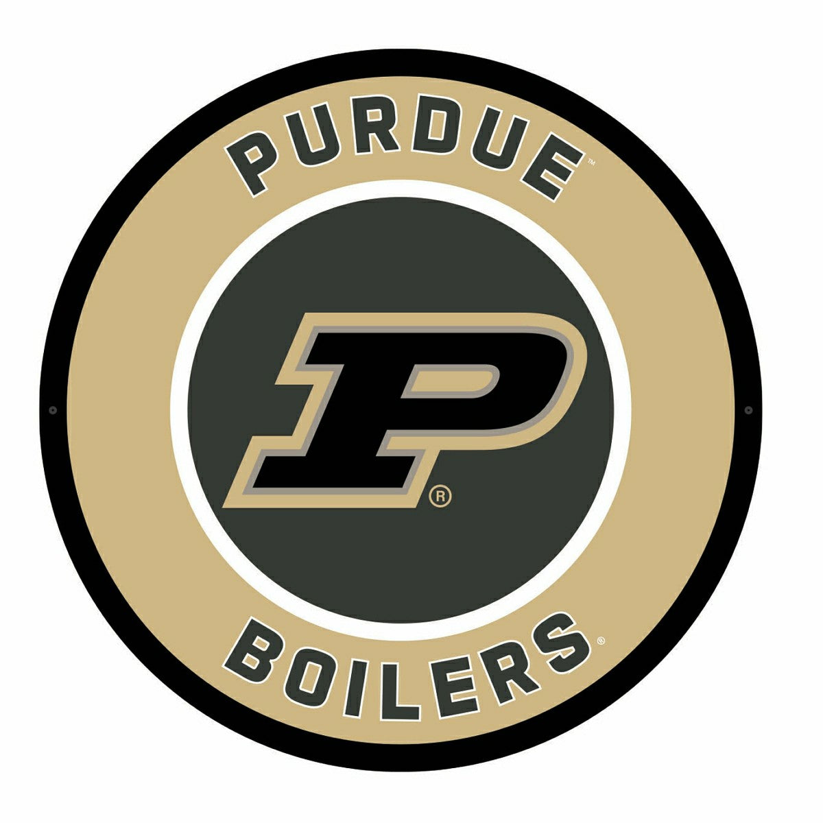 LED Wall Decor, Round, Purdue University