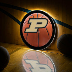 LED Wall Decor, Round, Med, Purdue University, Basketball