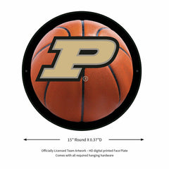 LED Wall Decor, Round, Med, Purdue University, Basketball