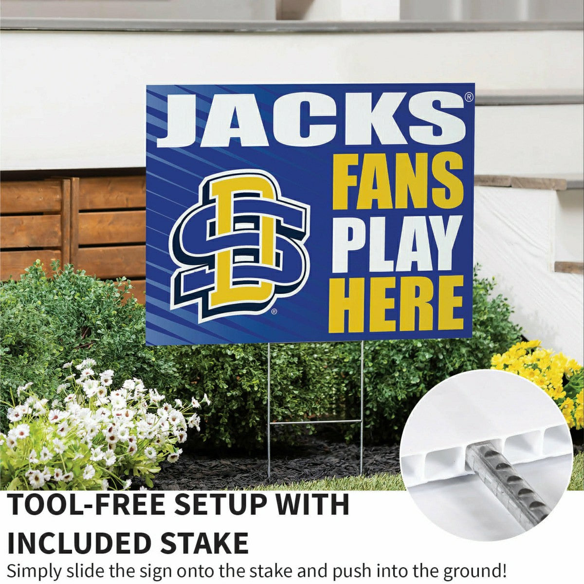 South Dakota State University Coroplast Yard Sign "Fans Play Here"