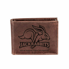 South Dakota State University, Bi-Fold Wallet, Brown, CH, 100% Genuine