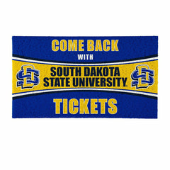 28" x 16" PVC Trapper Mat, Come Back with Tickets, South Dakota State