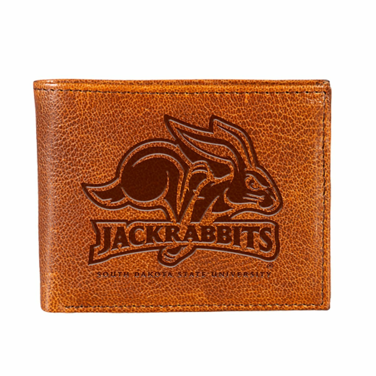 South Dakota State University, Embossed 100% Genuine Tumbled Leather P