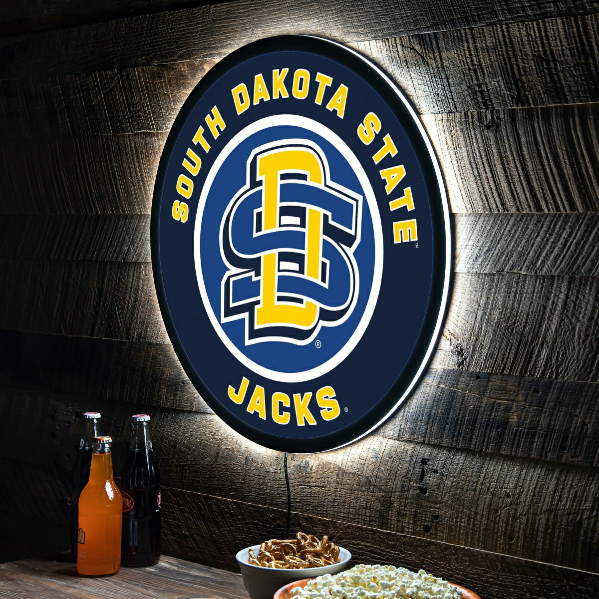 LED Wall Decor, Round, South Dakota State University