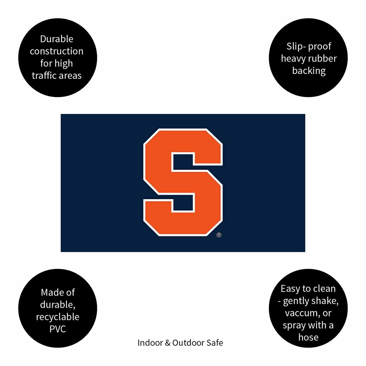 Full Color PVC Mat, 16" x 28", Syracuse University