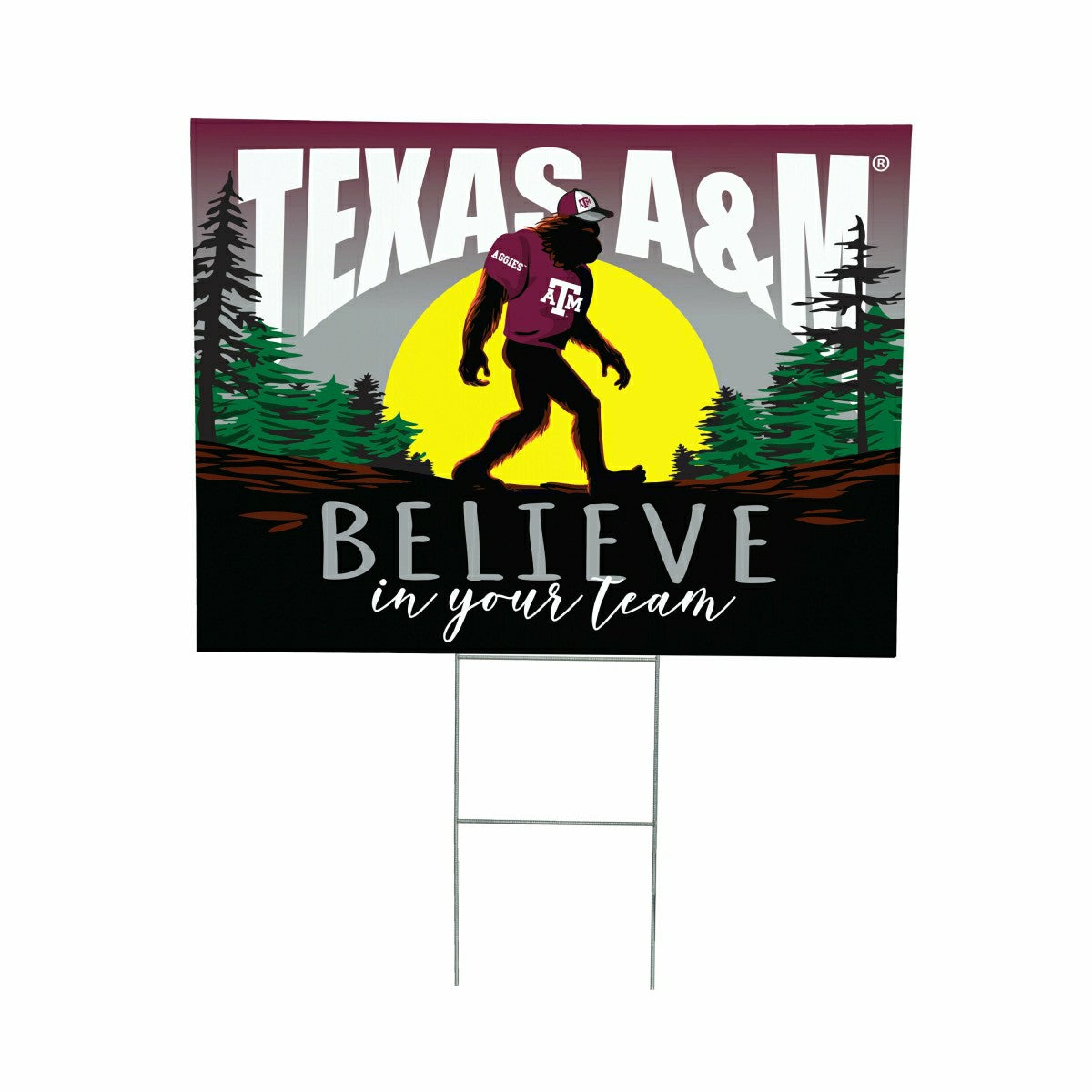 Texas A&M Yard Sign, Bigfoot