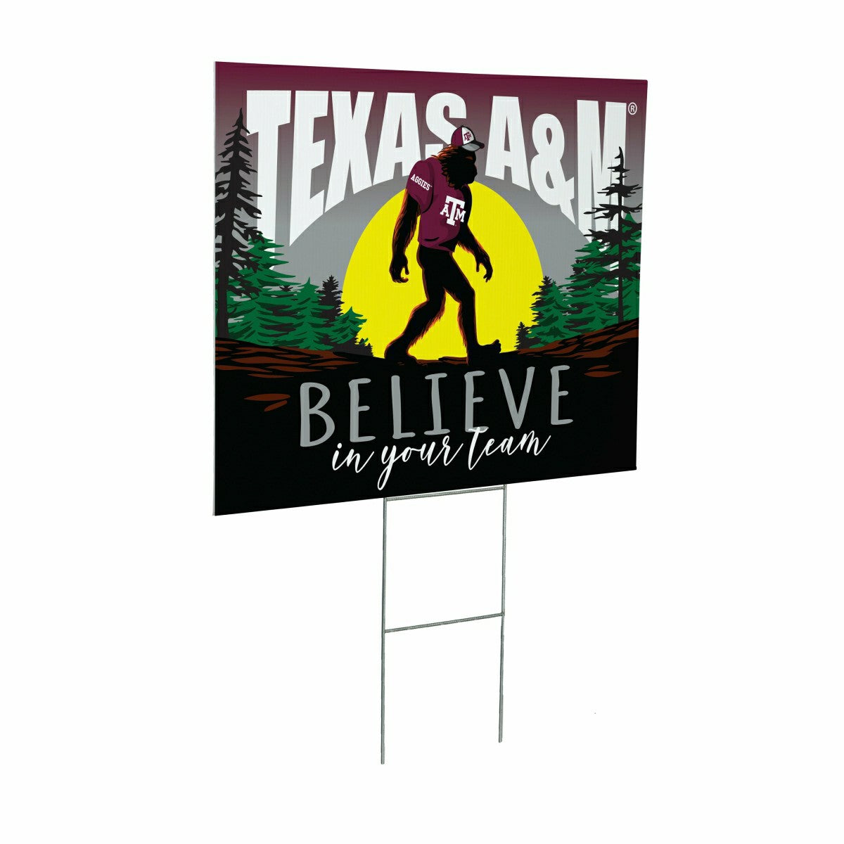 Texas A&M Yard Sign, Bigfoot