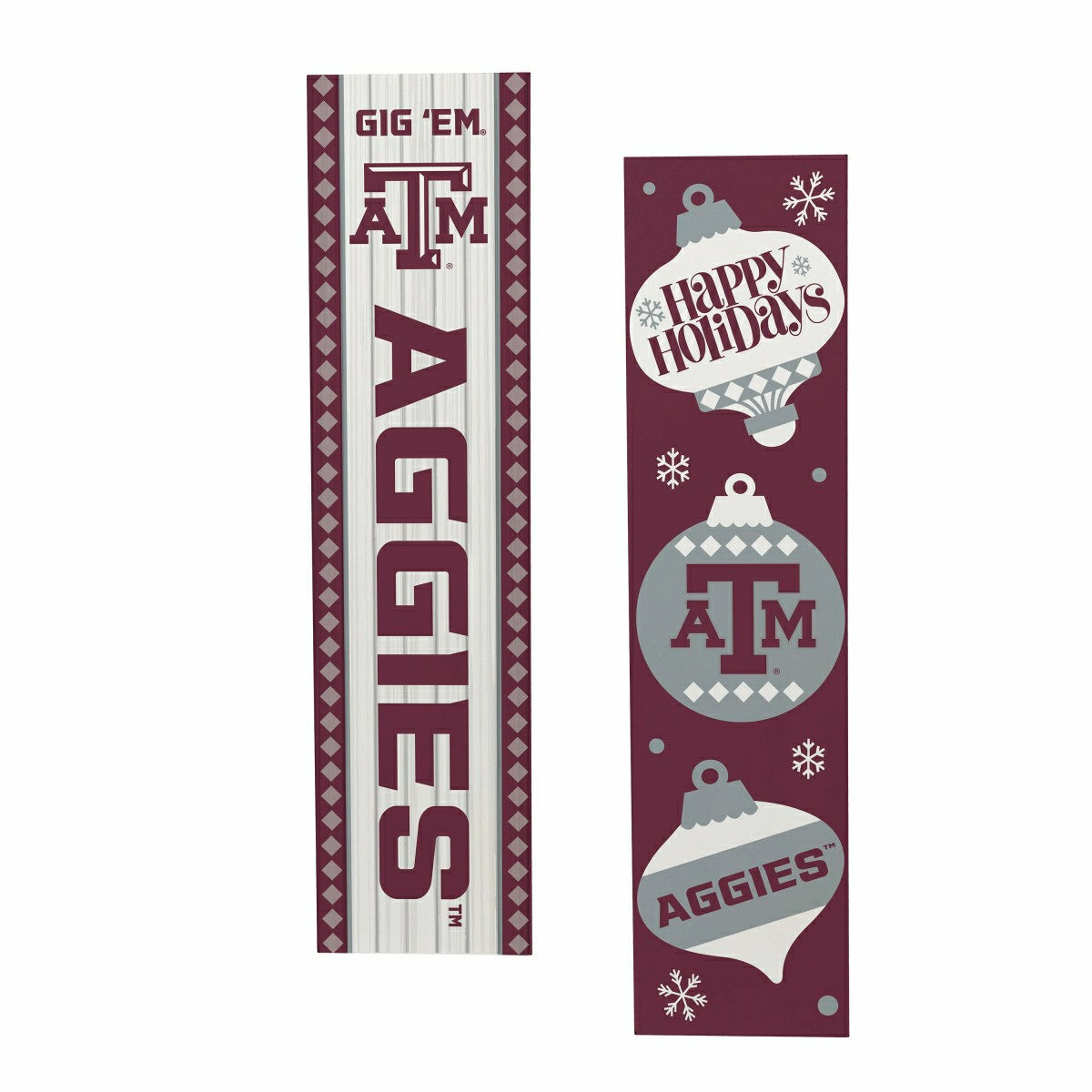 47" Double Sided Leaner, Texas A&M, Christmas