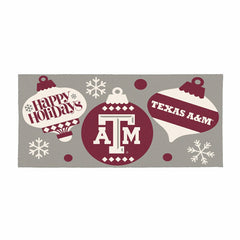 Texas A&M Holiday Flocked Coir Sassafras Switch Mat, 22"x10"