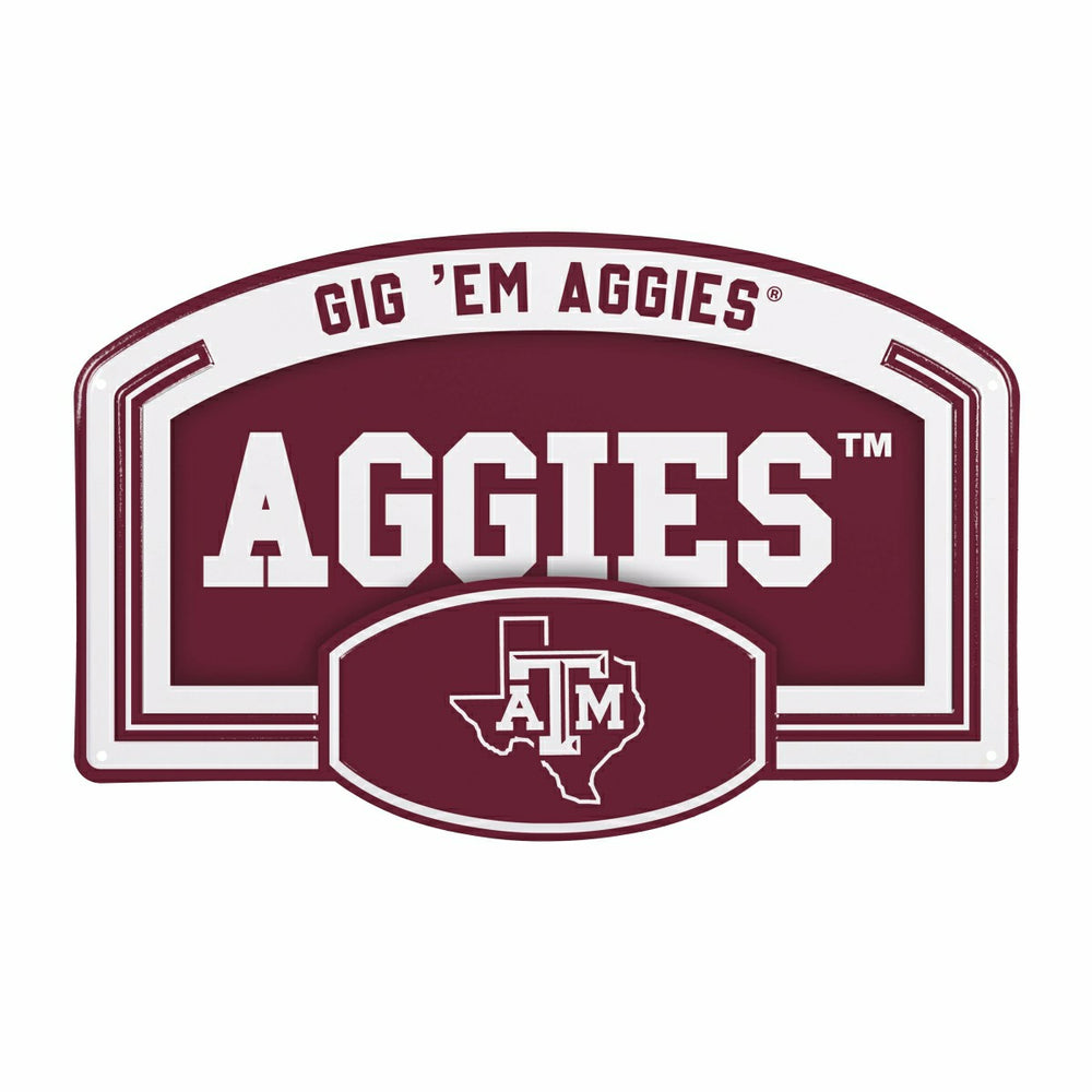 Texas A&M USA Embossed Steel Wall Sign, 11" x 17"