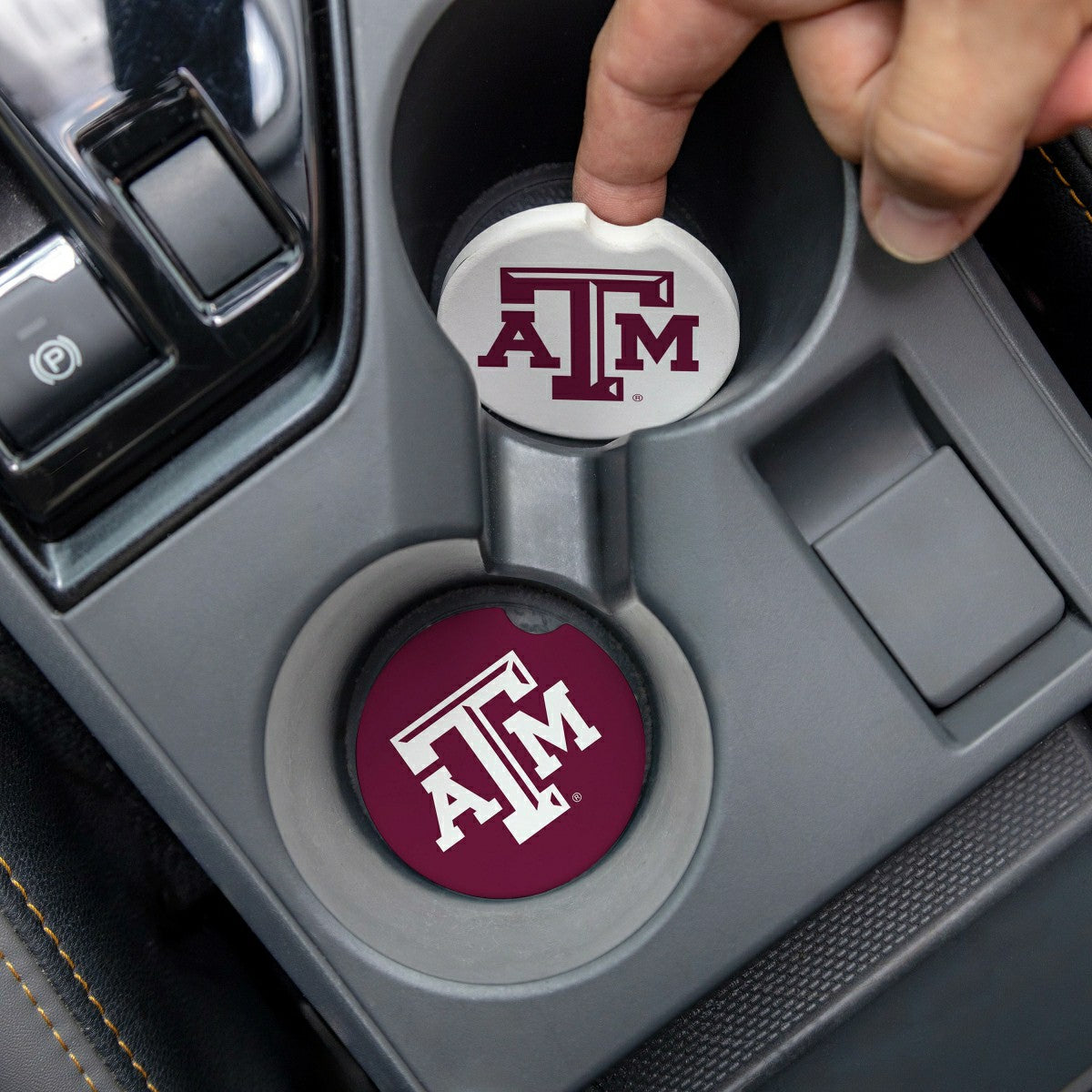 Texas A&M Car Coaster Set, 2pc