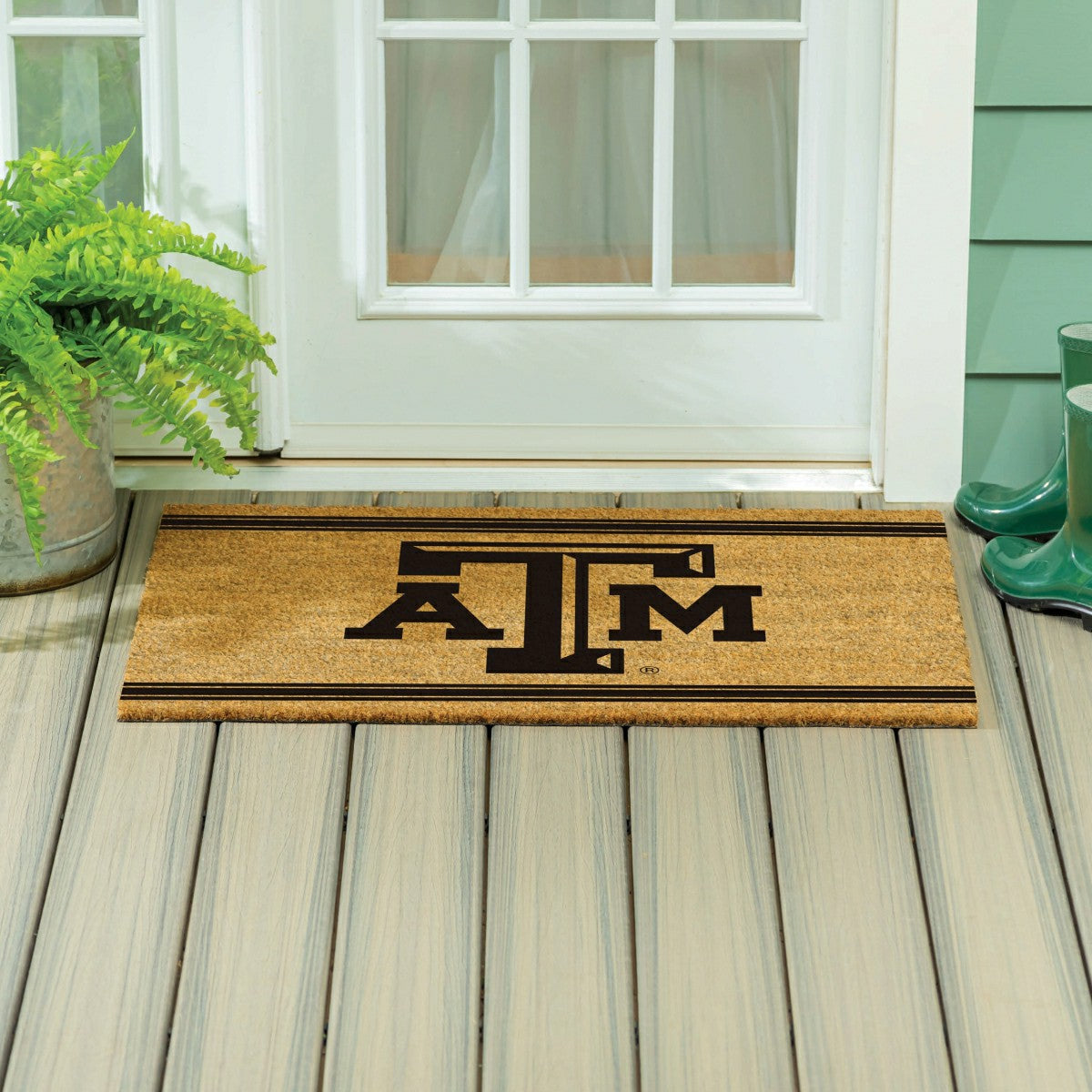 Texas A&M Large One Color Coir Mat, 36"x24"