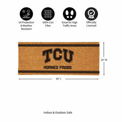 Texas Christian University Extra Large One Color Coir Mat, 60"x24"