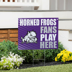 Texas Christian University Coroplast Yard Sign "Fans Play Here"